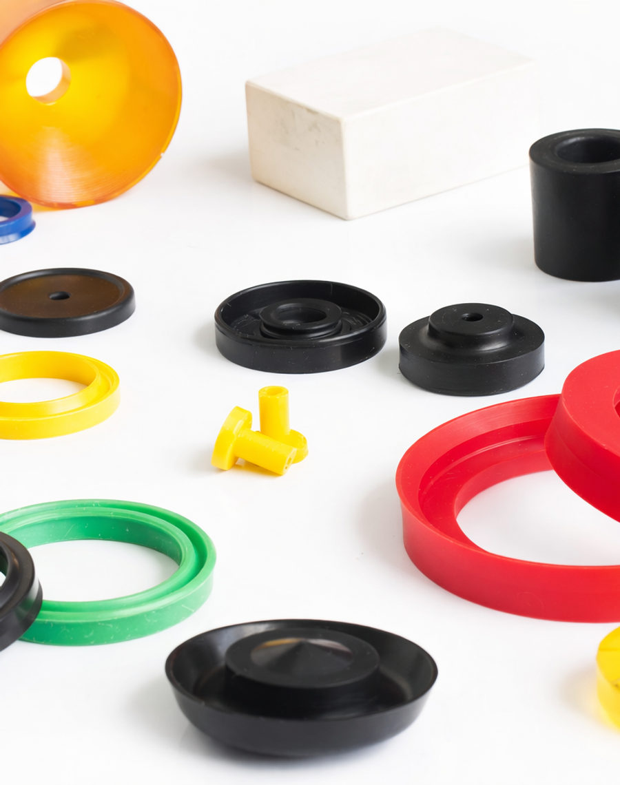 Assorted custom silicone parts